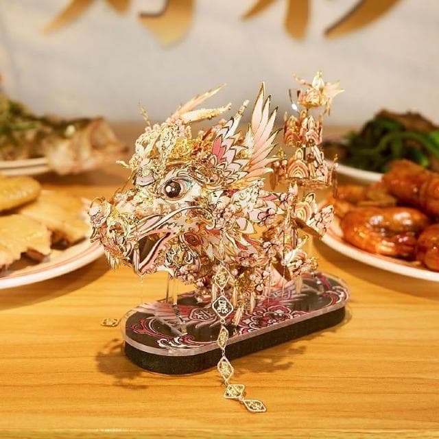 拼酷好彩龍立體金屬拼圖模型國風擺件節日送女友閨蜜結婚禮物好物