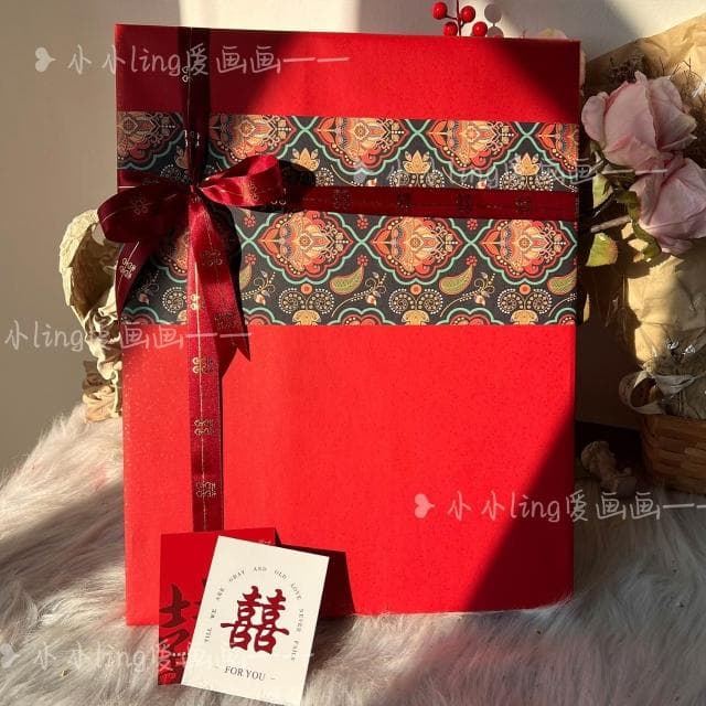 手繪工藝 新婚結婚訂婚禮物肌理畫心意送朋友閨蜜現代裝飾畫成品定制下單