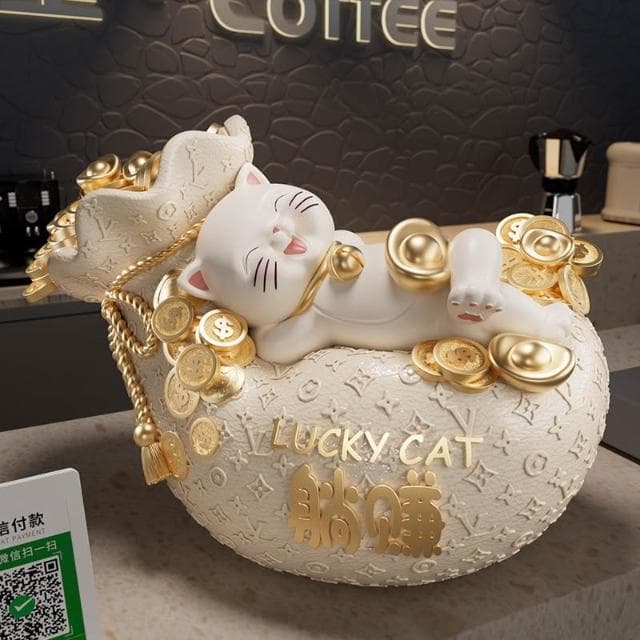 撲滿 存錢罐 存錢筒 招財擺飾 躺賺 招財貓 招財 開運招財貓 玄關擺飾 擺件風水擺飾 喬遷 開業 開店賀禮 禮物