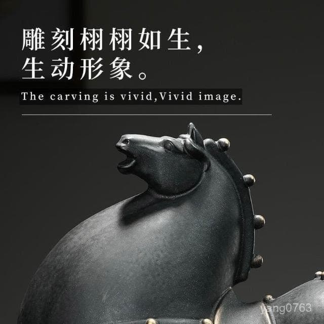 熱銷 創意辦公室擺件客廳桌麵動物馬工藝品招財陶瓷傢居酒櫃裝飾擺設品 入厝禮物 招財 招財擺飾 馬上有錢 玄關 喬遷禮物