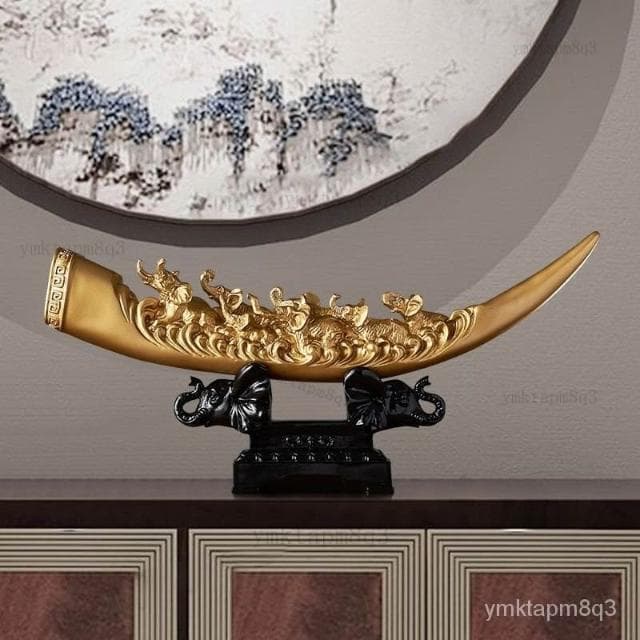 💚新中式 龍鳳呈祥擺件 擺飾 裝飾品擺件 傢居裝飾品 玄關擺件 酒櫃擺件 桌面擺件 書房擺飾 擺件 喬遷禮品 入厝禮物A