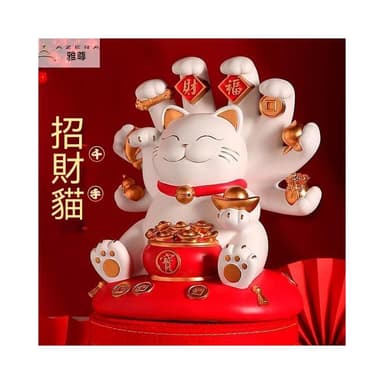 開幕禮 千手招財貓 陶瓷 招財貓擺飾 入厝禮物 居家裝飾 可愛招財貓 日式風招材貓 開幕送禮