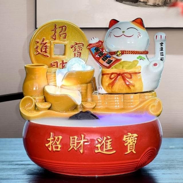 招財貓 招財貓擺飾 流水盆 聚寶盆 流水擺件 招財擺飾 開運 風水招財流水組 風水擺件 開店 橋遷 開幕送禮