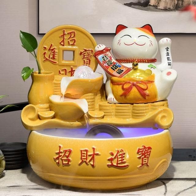 招財貓 招財貓擺飾 流水盆 聚寶盆 流水擺件 招財擺飾 開運 風水招財流水組 風水擺件 開店 橋遷 開幕送禮