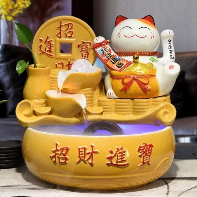 招財貓 招財貓擺飾 流水盆 聚寶盆 流水擺件 招財擺飾 開運 風水招財流水組 風水擺件 開店 橋遷 開幕送禮