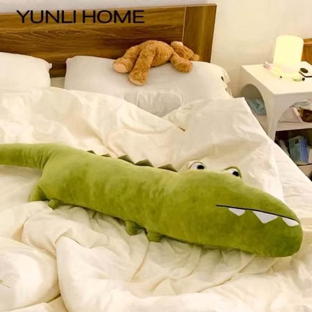 可愛卡通動物抱枕女生睡覺夾腿長條枕床上靠墊沙發靠枕玩偶禮物