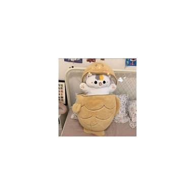 可愛鯛魚燒毛絨公仔抱枕貓貓玩偶大號銅鑼燒玩偶睡覺抱枕創意禮物