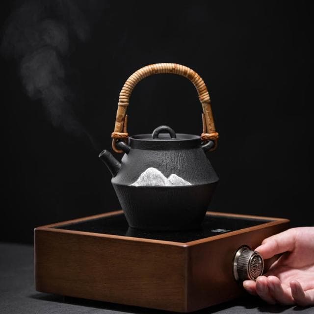 國潮風煮茶壺套裝粗陶復古茶具套裝家用辦公室普洱橙皮煮茶器批發