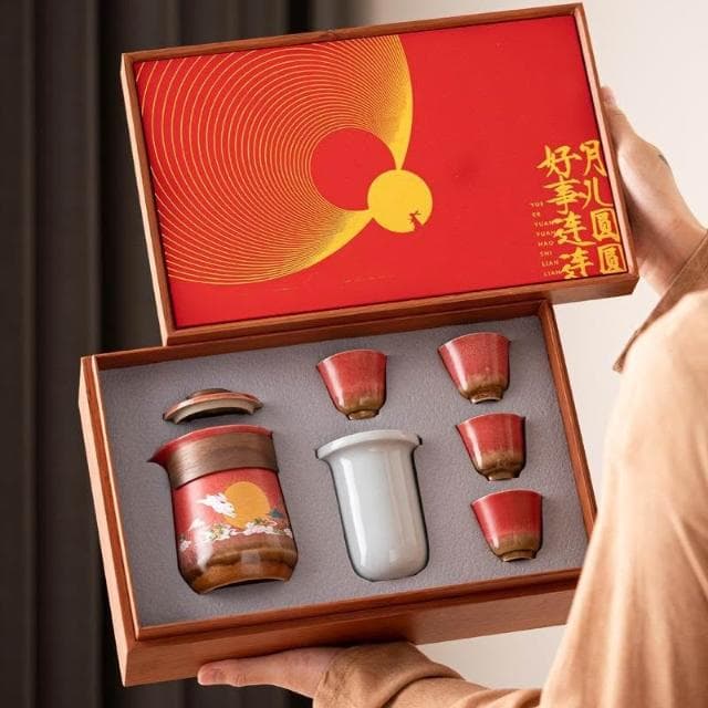 中秋節茶具中國風定LOGO刻字伴手禮贈送長輩領導高檔會議禮品禮物