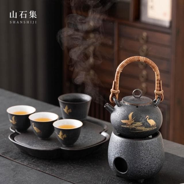 故宮風茶具套裝仙鶴接福煮茶壺公司企業客戶禮品高檔商務伴手禮
