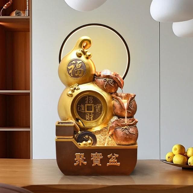 聚寶盆 葫蘆 招財流水擺件 流水盆 招財擺飾 招財流水盆 流水聚寶盆 流水擺件 開運 招財擺飾 入厝禮物 開幕送禮