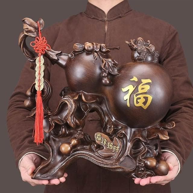 招財葫蘆擺件 傢居客廳玄關酒櫃博古架裝飾工藝品 搬傢禮物喬遷新居 入厝 新屋禮物 開店送禮 開業送禮