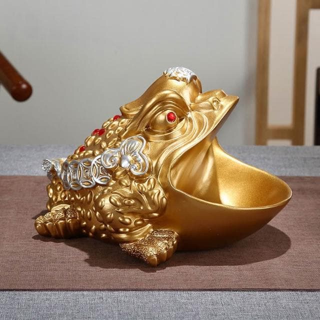 招財金蟾 金蟾 三足金蟾 金蟾蜍 玄關收納 鑰匙收納 三腳金蟾蜍 風水擺件 招財擺飾 禮物 開業 開運
