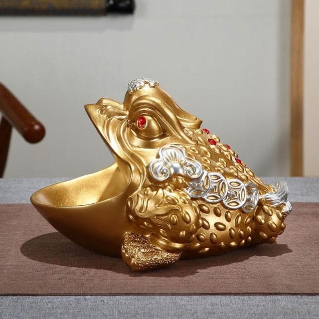 招財金蟾 金蟾 三足金蟾 金蟾蜍 玄關收納 鑰匙收納 三腳金蟾蜍 風水擺件 招財擺飾 禮物 開業 開運