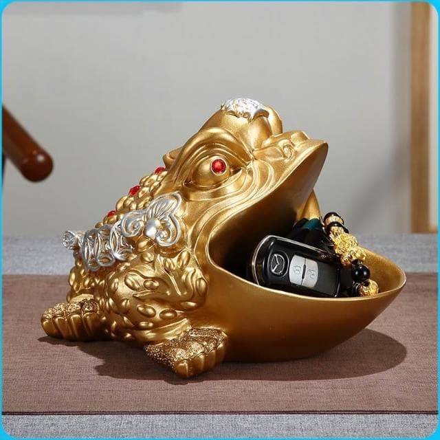 招財金蟾 金蟾 三足金蟾 金蟾蜍 玄關收納 鑰匙收納 三腳金蟾蜍 風水擺件 招財擺飾 禮物 開業 開運