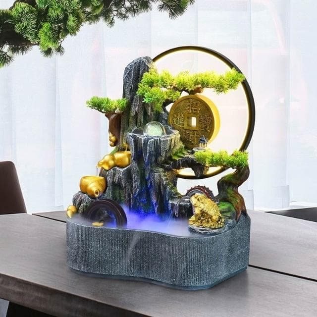 假山流水擺件 風水擺件 風水擺 招財水流盆 水流擺件 流水盆 開運 開幕 喬遷 禮物 玄關擺飾 桌麵擺件 開幕送禮