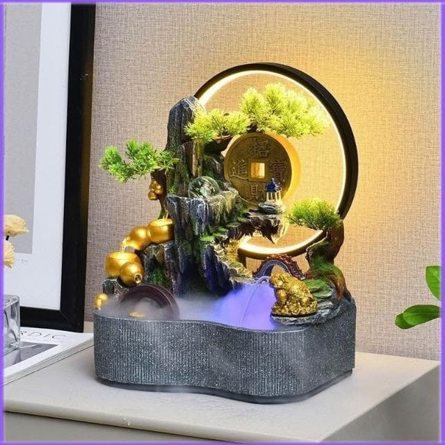 假山流水擺件 風水擺件 風水擺 招財水流盆 水流擺件 流水盆 開運 開幕 喬遷 禮物 玄關擺飾 桌麵擺件 開幕送禮
