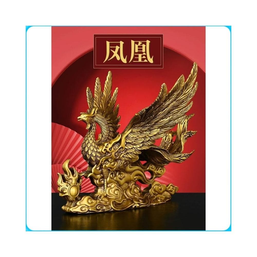 純銅鳳凰 瑞獸展翅火鳳凰 鳳凰擺件 擺件 招財擺飾 招財 開運 呈祥 玄關擺飾 喬遷 開幕 禮物
