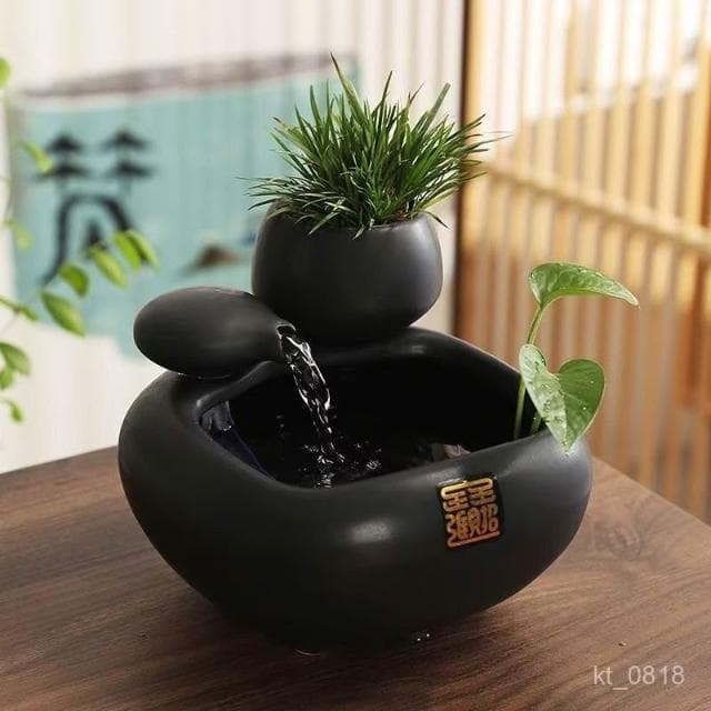 陶瓷循環擺件 流水擺件 招財流水盆 流水聚寶盆 招財擺飾 開運 風水招財流水組 風水擺件 橋遷 入厝禮物 開幕送禮
