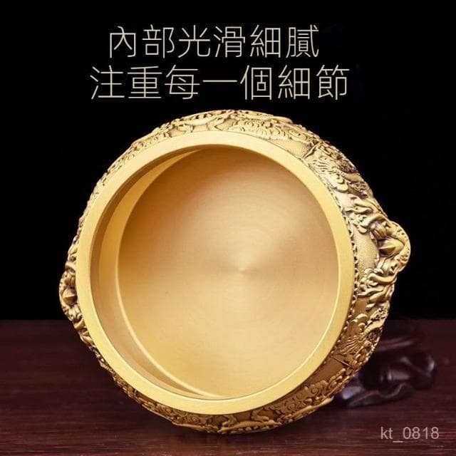 純銅 聚寶盆 帶蓋 招財進寶 金蟾 元寶聚寶盆 存錢桶 招財金蟾聚擺件 招財擺飾 風水擺件 開幕送禮 入厝禮物