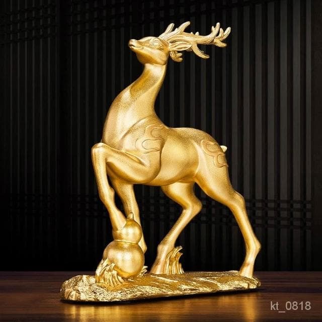 一對鹿 玄關擺飾  招財擺飾 風水擺件 玄關 客廳 辦公室裝飾品 開幕送禮 入厝禮物