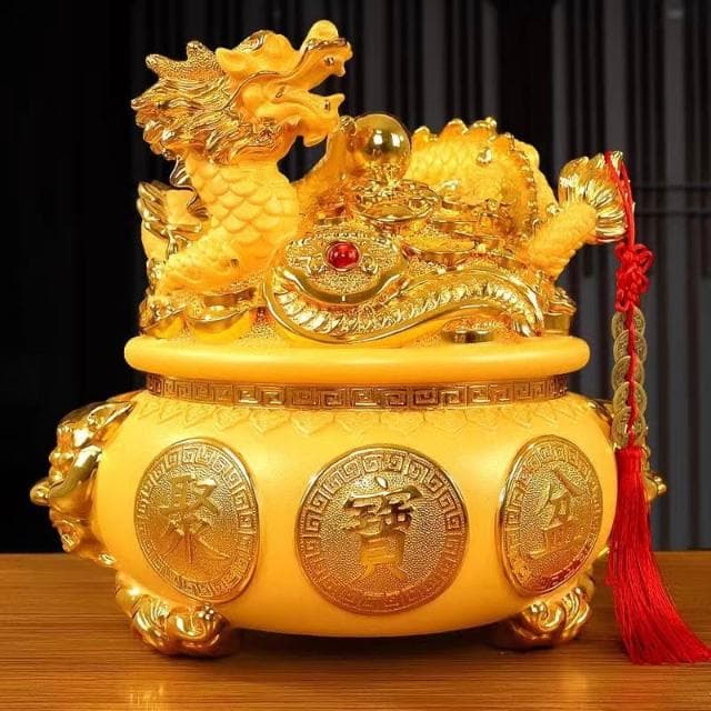 金龍聚寶盆 撲滿 存錢桶 招財元寶存錢罐 儲蓄罐 存錢罐 衹進不出  玄關 辦公室擺飾 開幕送禮 入厝禮物