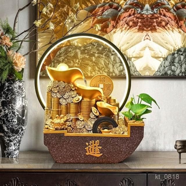 元寶招財 流水擺件 招財流水盆 流水聚寶盆 流水擺件 招財擺飾 開運 風水招財流水組 風水擺件 橋遷 入昔禮物 開幕送禮