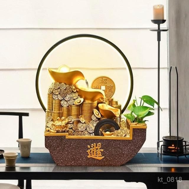 元寶招財 流水擺件 招財流水盆 流水聚寶盆 流水擺件 招財擺飾 開運 風水招財流水組 風水擺件 橋遷 入昔禮物 開幕送禮