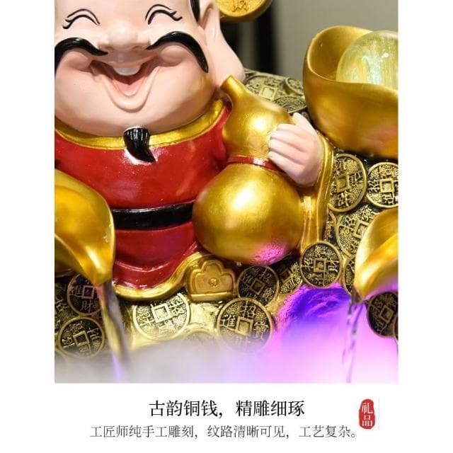 財神爺 招財進寶 招財擺飾 招財水流盆 聚寶盆 水流擺飾 流水擺飾 流水盆 開運 風水擺件 風水擺飾 開業 喬遷 禮物