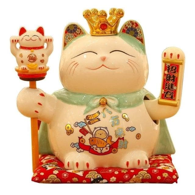 招財貓 陶瓷 自動招手 招財貓擺飾 存錢筒 居傢裝飾 日式風招財貓 入厝禮物 交換禮物 開幕送禮