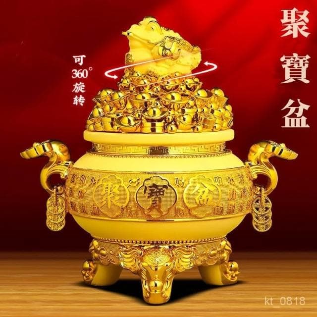 免運 金蟾聚寶盆 撲滿 存錢筒 招財元寶存錢桶 儲蓄罐 存錢罐 衹進不出 玄關 辦公室擺飾 開幕送禮 入厝禮物