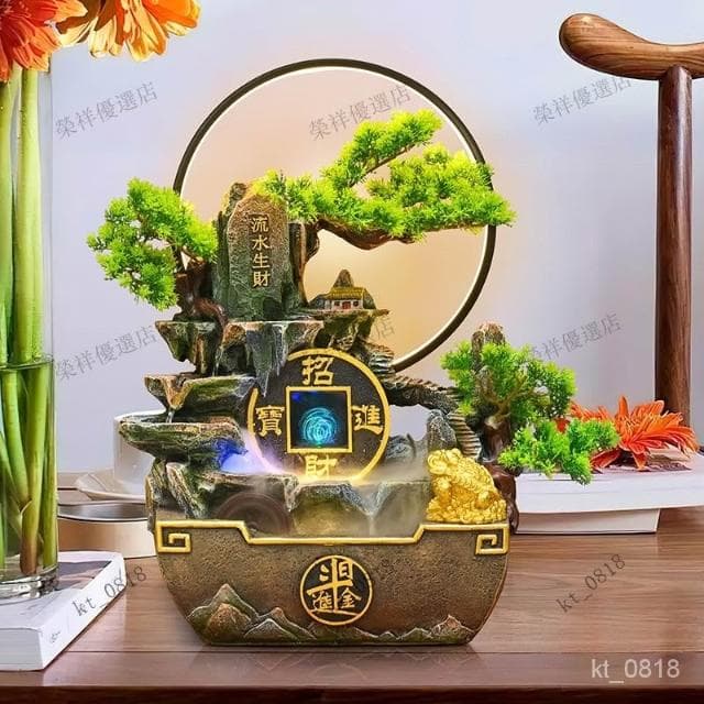 微景觀葫蘆流水擺件 招財流水盆 流水聚寶盆 流水擺件 招財擺飾 開運 風水招財流水組 風水擺件 入昔禮物 開幕送禮