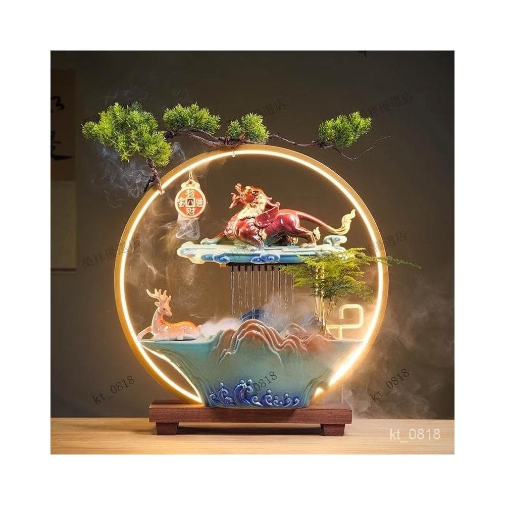 台灣熱賣 貔貅 流水擺件 招財流水盆 流水聚寶盆 招財擺飾 開運 風水招財流水組 風水擺件 橋遷 入厝禮物 開幕送禮