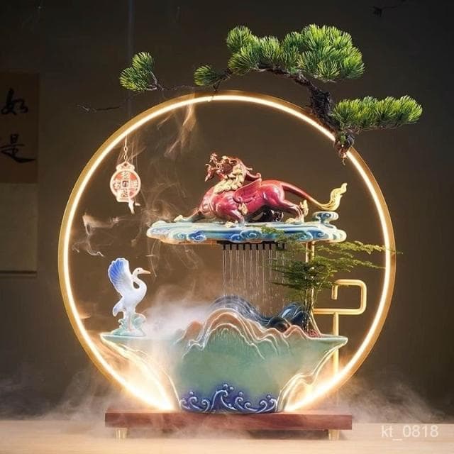 台灣熱賣 貔貅 流水擺件 招財流水盆 流水聚寶盆 招財擺飾 開運 風水招財流水組 風水擺件 橋遷 入厝禮物 開幕送禮