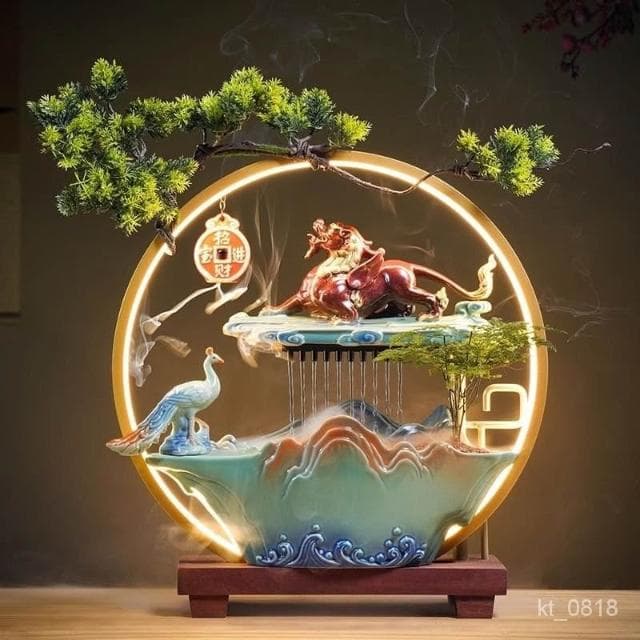 台灣熱賣 貔貅 流水擺件 招財流水盆 流水聚寶盆 招財擺飾 開運 風水招財流水組 風水擺件 橋遷 入厝禮物 開幕送禮
