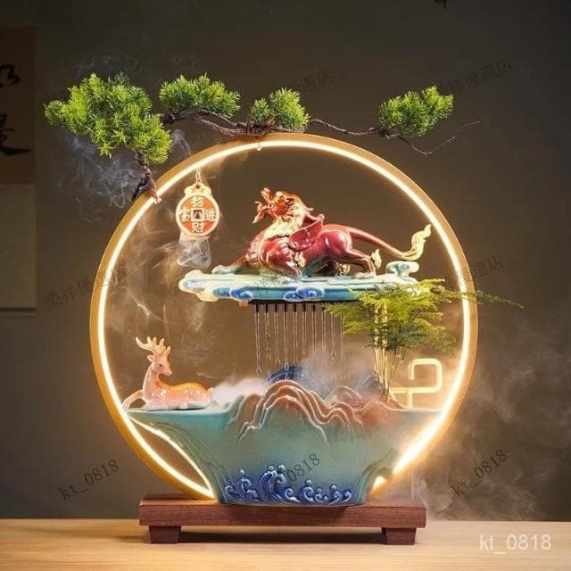 台灣熱賣 貔貅 流水擺件 招財流水盆 流水聚寶盆 招財擺飾 開運 風水招財流水組 風水擺件 橋遷 入厝禮物 開幕送禮