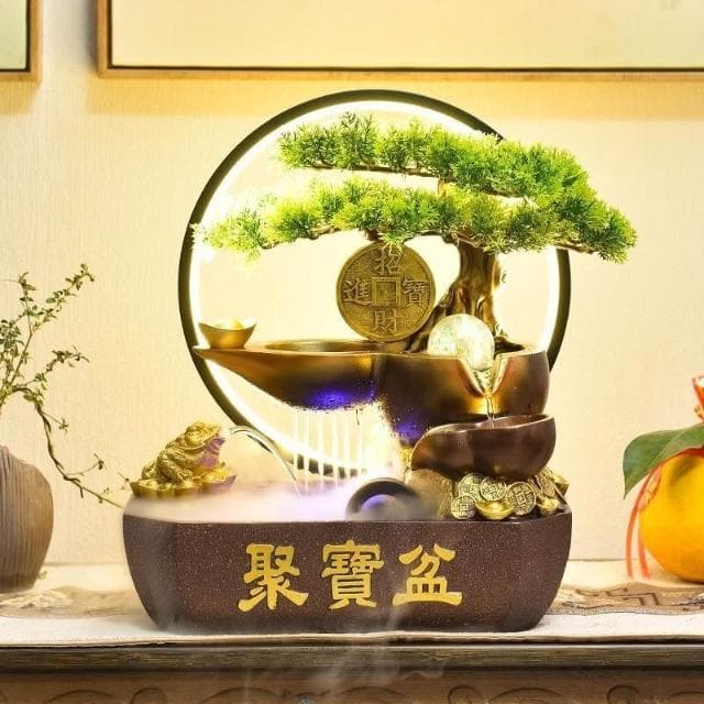 台灣熱賣 聚寶盆 金蟾招財流水盆 流水聚寶盆 流水擺件 招財擺飾 開運 風水招財流水組 風水擺件 開幕送禮 入厝禮物