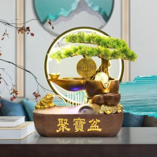 台灣熱賣 聚寶盆 金蟾招財流水盆 流水聚寶盆 流水擺件 招財擺飾 開運 風水招財流水組 風水擺件 開幕送禮 入厝禮物