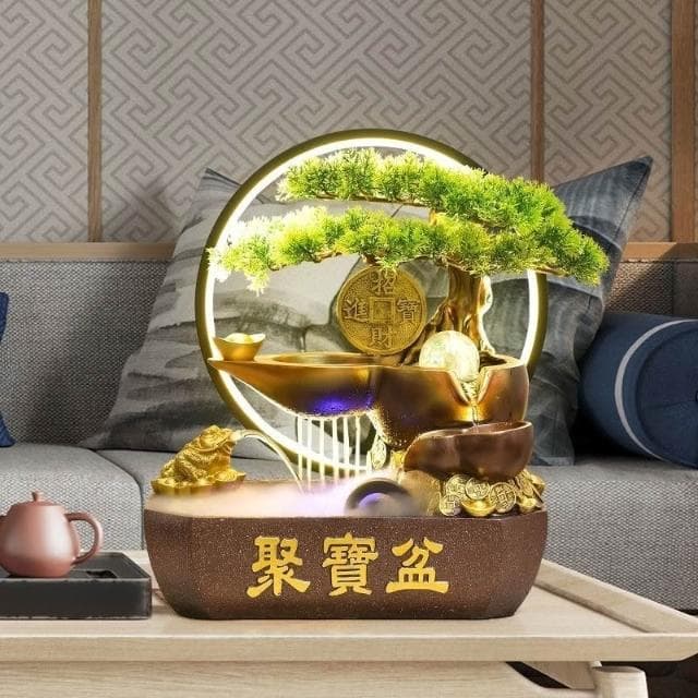 台灣熱賣 聚寶盆 金蟾招財流水盆 流水聚寶盆 流水擺件 招財擺飾 開運 風水招財流水組 風水擺件 開幕送禮 入厝禮物