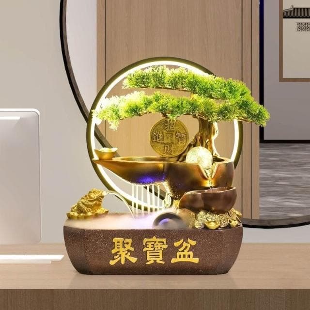 台灣熱賣 聚寶盆 金蟾招財流水盆 流水聚寶盆 流水擺件 招財擺飾 開運 風水招財流水組 風水擺件 開幕送禮 入厝禮物