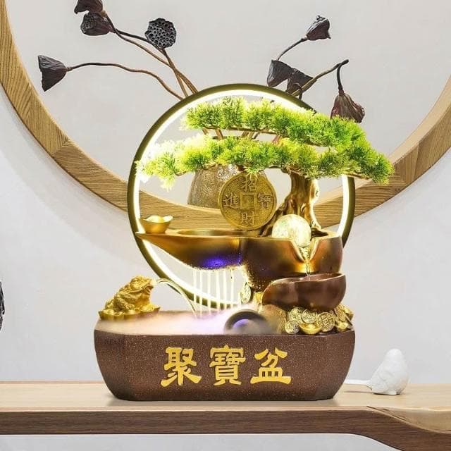 台灣熱賣 聚寶盆 金蟾招財流水盆 流水聚寶盆 流水擺件 招財擺飾 開運 風水招財流水組 風水擺件 開幕送禮 入厝禮物