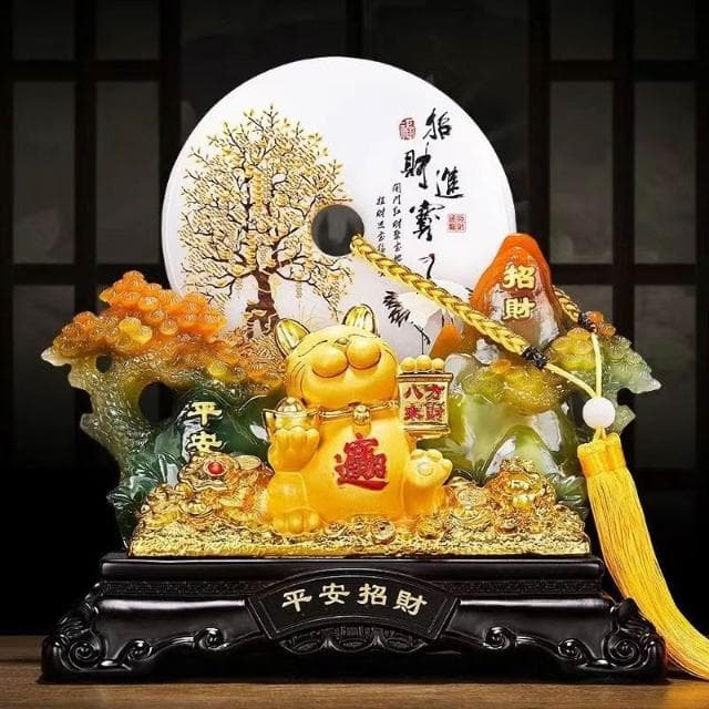 招財貓 水晶樹 發財樹 招財鹿 招財擺件 家居擺飾 客廳 玄關擺飾  入厝禮物 開店送禮 開幕送禮