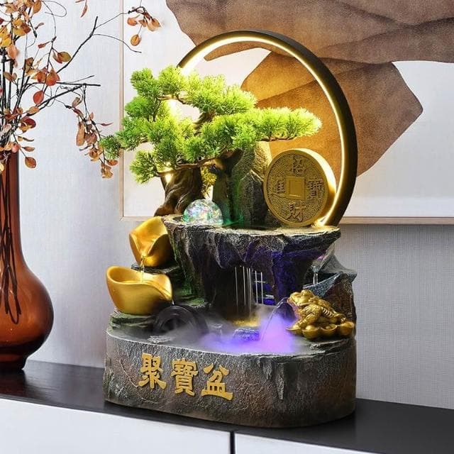 台灣熱賣 風水輪流水盆 招財流水盆 流水聚寶盆 流水擺件 招財擺飾 開運 風水招財流水組 風水擺件 入昔禮物 開幕送禮