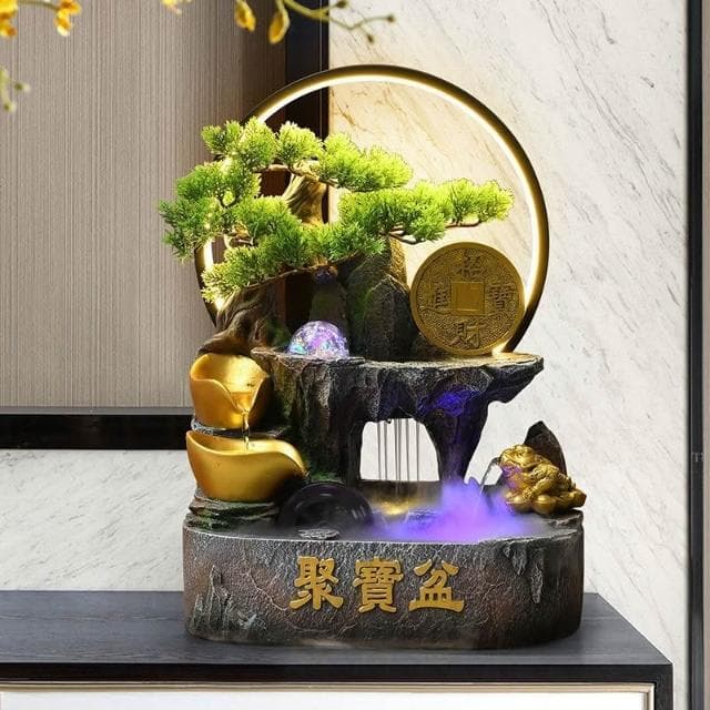 台灣熱賣 風水輪流水盆 招財流水盆 流水聚寶盆 流水擺件 招財擺飾 開運 風水招財流水組 風水擺件 入昔禮物 開幕送禮