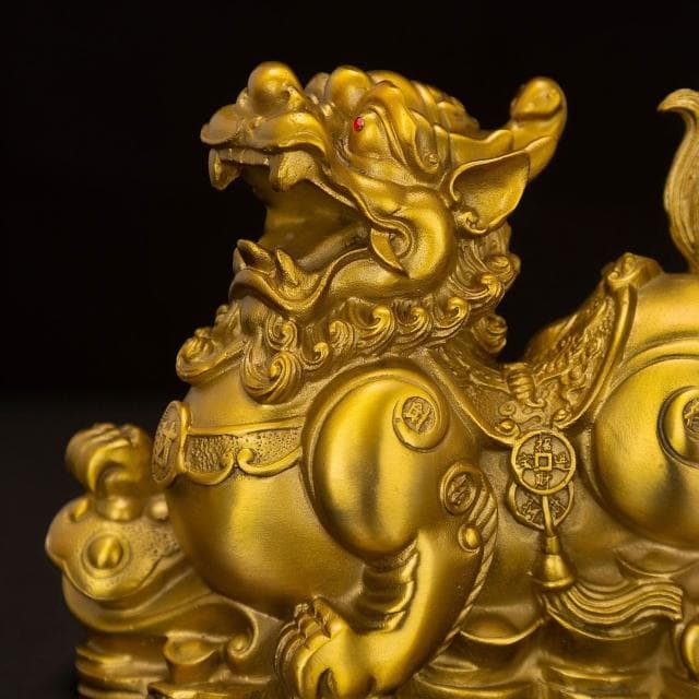 純黃銅納財貔貅擺件招財進寶四方納財客廳辦公桌裝飾店鋪開業禮物
