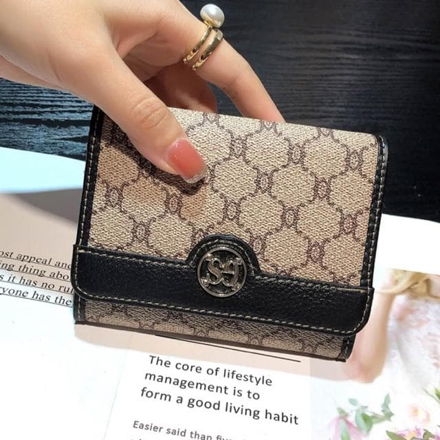 【LEESA】多卡位卡包\真皮錢包\錢包\皮夾\卡包\短款錢包\大容量錢包\牛皮錢夾\皮包\老花錢包\二折錢包\招財錢包\禮物