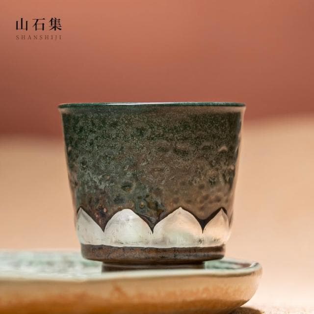 敦煌文創藻井描銀蓮花茶杯套裝禮盒送長輩朋友老師品茗杯伴手禮