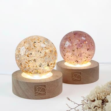 【Dawn Fashion 彤恩時尚】天然水晶球 燈座組//白水晶 薰衣草紫水晶開幕禮/畢業禮物//生日禮物