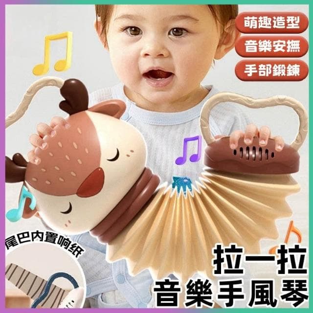 台灣公司貨 嬰兒手風琴玩具 益智早教玩具 音樂樂器 送寶寶小朋友生日禮物 週歲禮 新生兒玩具