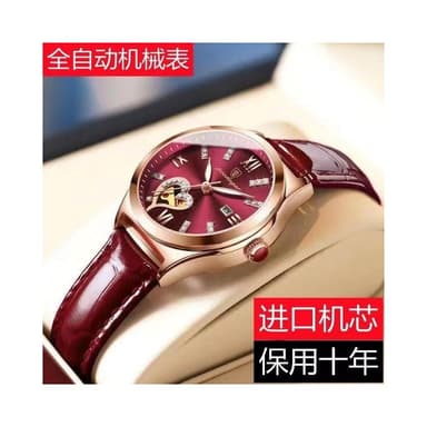 台灣現貨 高檔手錶 瑞士全自動機械手錶女防水夜光韓版潮流高檔耐用氣質女士手錶 交換禮物 女士手錶 女錶 品質優選